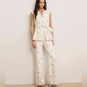 NWOT Veronica Beard Komi Eyelet Pant